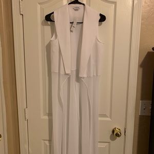 Maxi White Sheer Vest